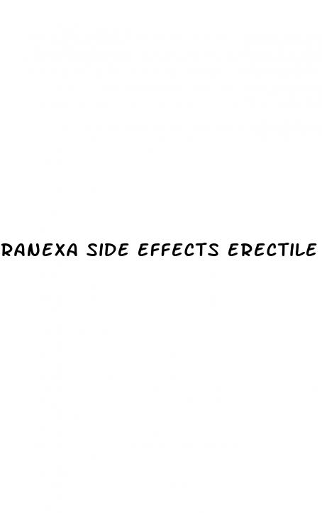 ranexa side effects erectile dysfunction