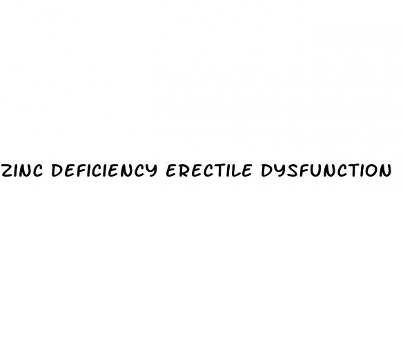 zinc deficiency erectile dysfunction