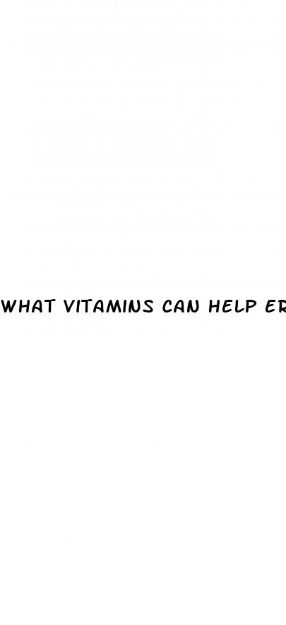 what vitamins can help erectile dysfunction