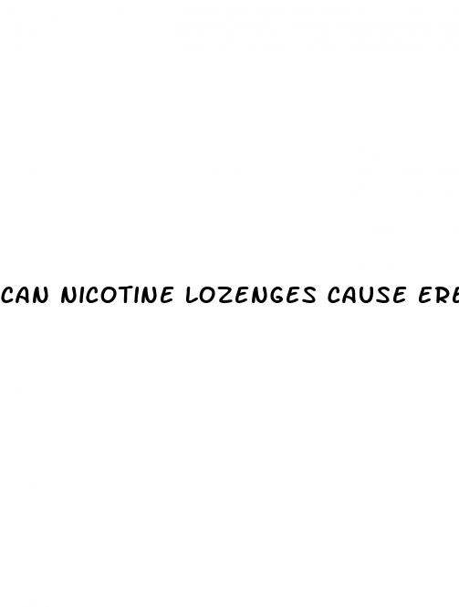 can nicotine lozenges cause erectile dysfunction