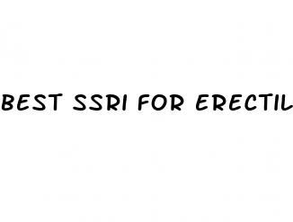 best ssri for erectile dysfunction