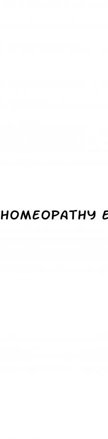 homeopathy erectile dysfunction