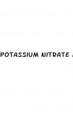 potassium nitrate male enhancement