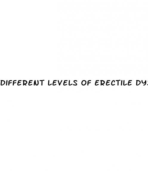 different levels of erectile dysfunction