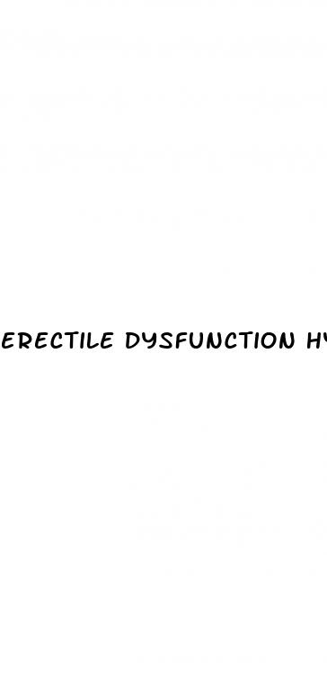 erectile dysfunction hypertension