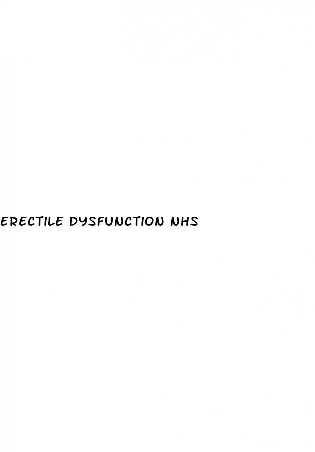 erectile dysfunction nhs