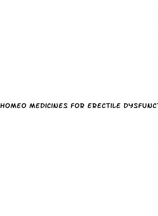 homeo medicines for erectile dysfunction