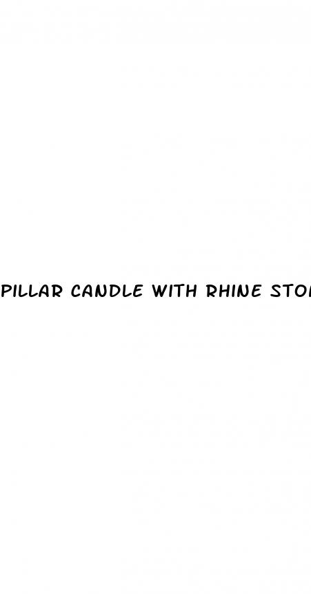 pillar candle with rhine stone