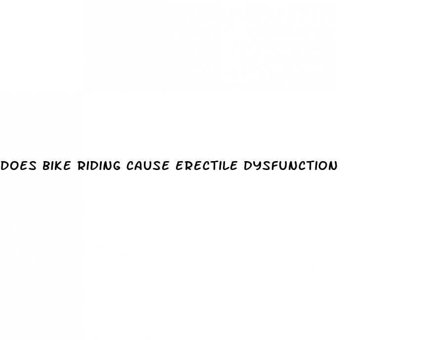 does bike riding cause erectile dysfunction