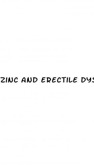 zinc and erectile dysfunction