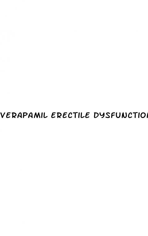 verapamil erectile dysfunction