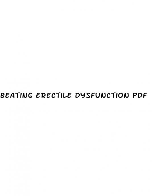 beating erectile dysfunction pdf