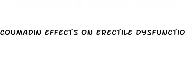 coumadin effects on erectile dysfunction