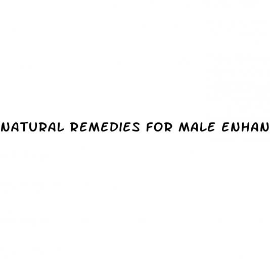 natural remedies for male enhancement