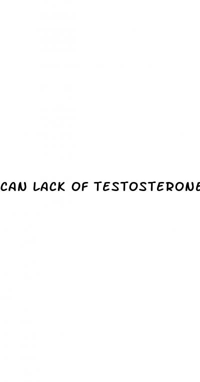 can lack of testosterone cause erectile dysfunction