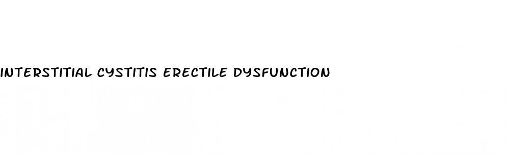 interstitial cystitis erectile dysfunction