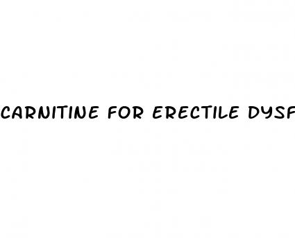 carnitine for erectile dysfunction