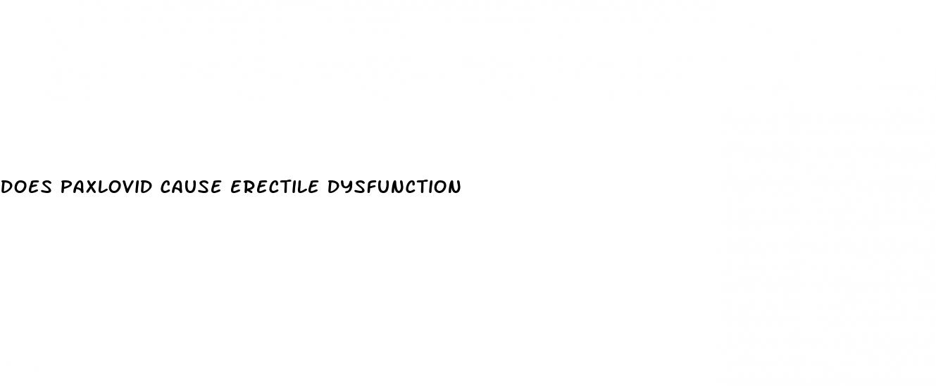 does paxlovid cause erectile dysfunction