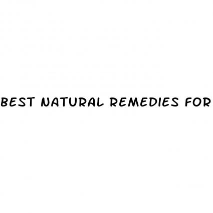 best natural remedies for erectile dysfunction