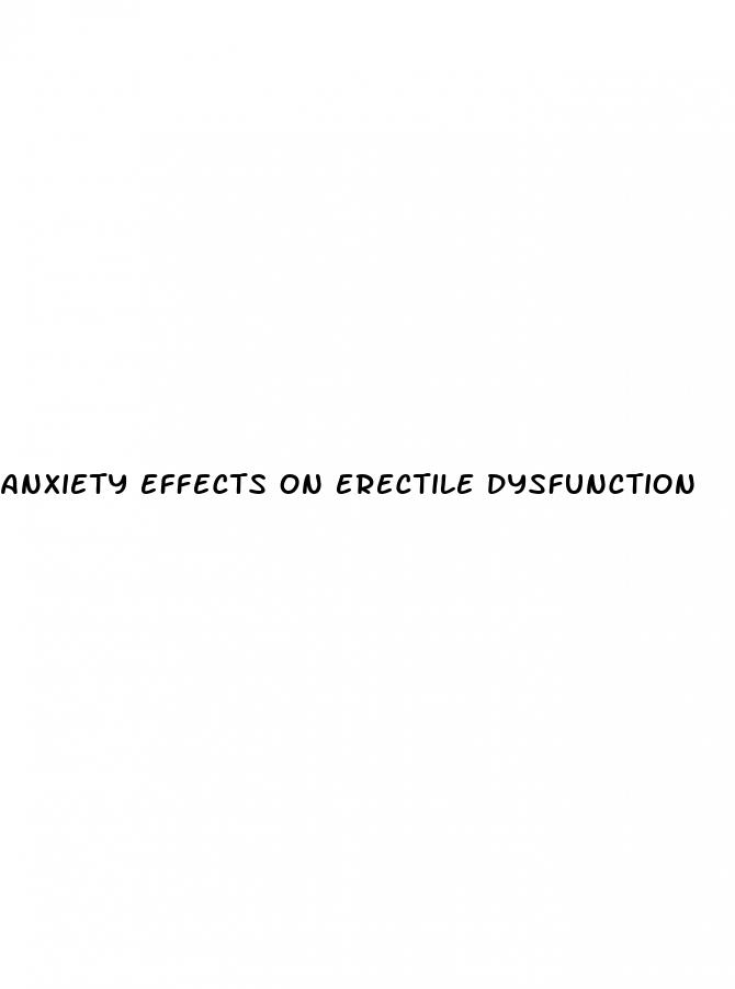 anxiety effects on erectile dysfunction