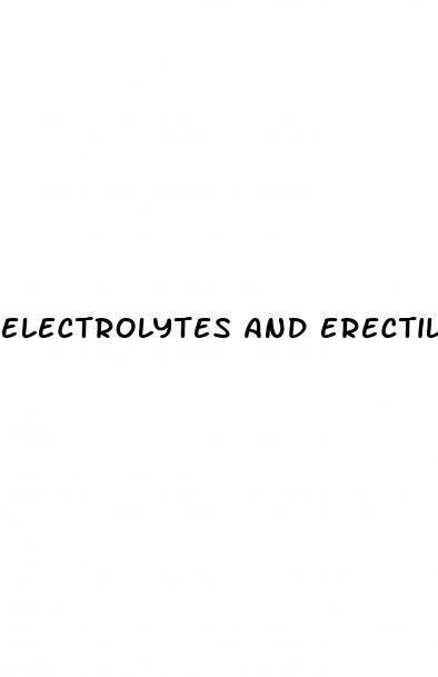 electrolytes and erectile dysfunction