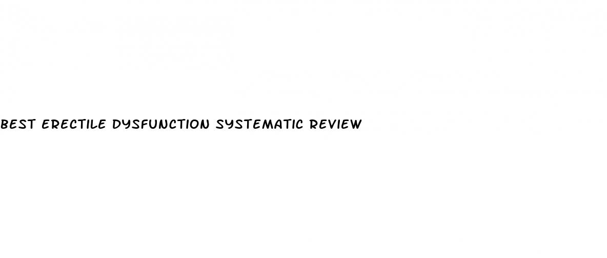 best erectile dysfunction systematic review