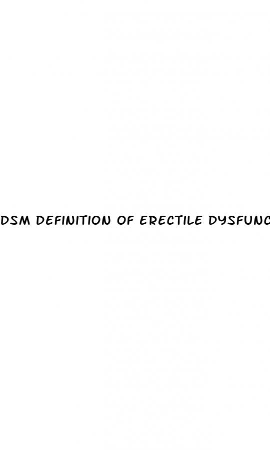 dsm definition of erectile dysfunction