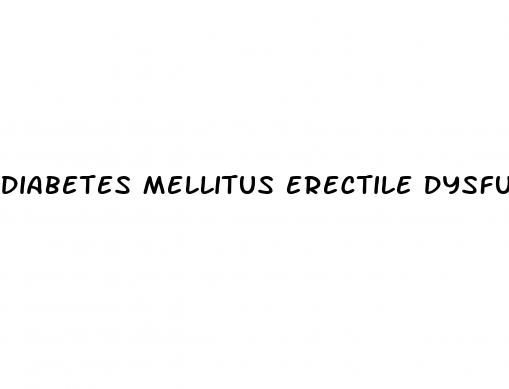 diabetes mellitus erectile dysfunction