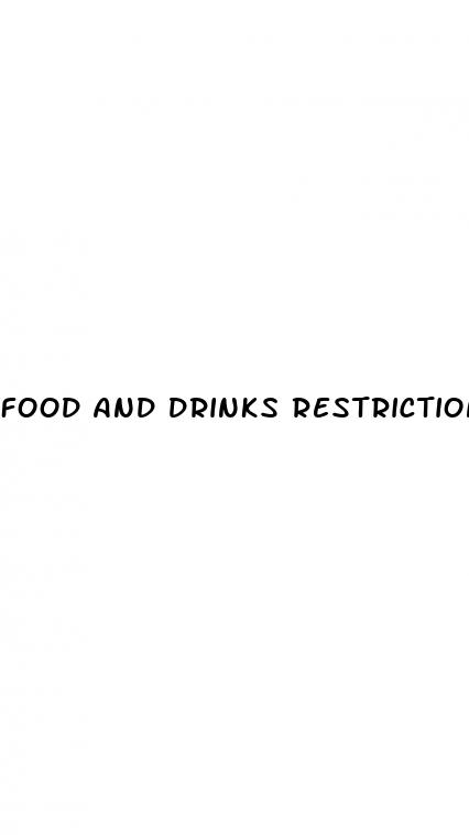 food and drinks restriction while using ed pills