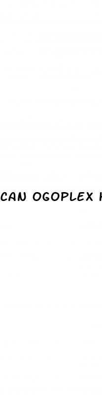 can ogoplex help erectile dysfunction