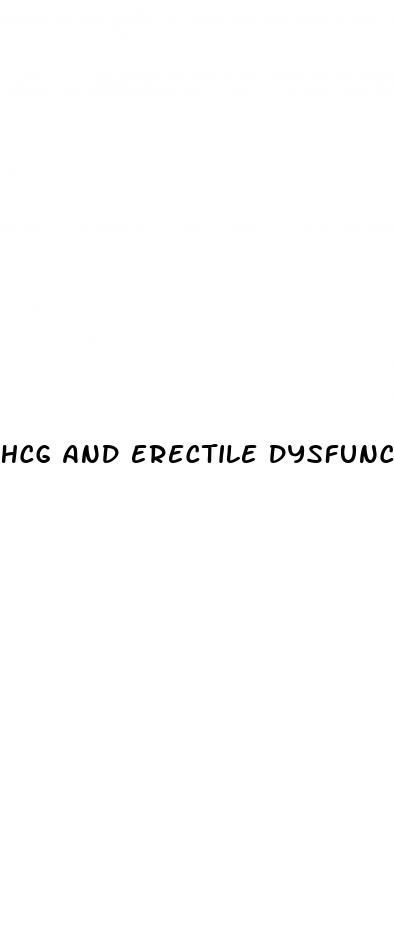 hcg and erectile dysfunction