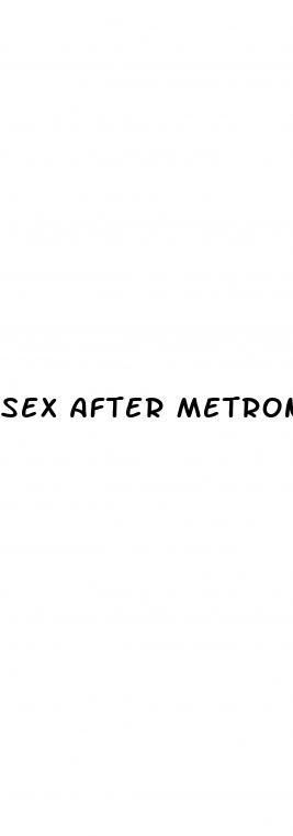 sex after metronidazole pills for bv