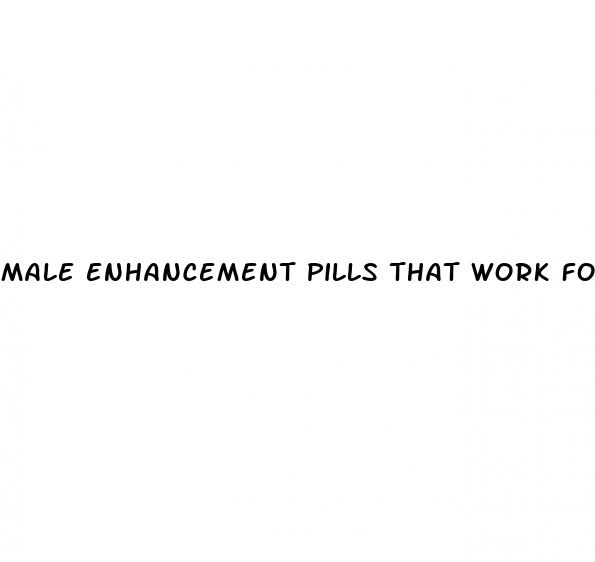 male enhancement pills that work food and drug administration