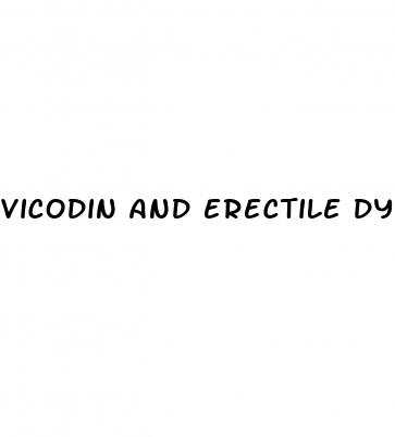 vicodin and erectile dysfunction