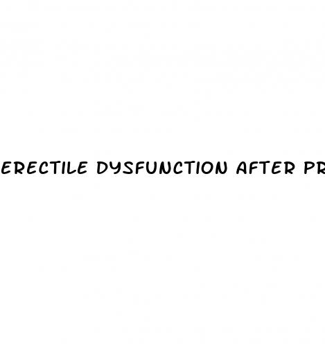 erectile dysfunction after prostatectomy surgery