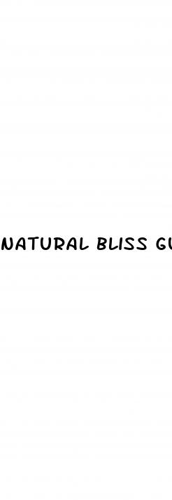 natural bliss gummies for erectile dysfunction