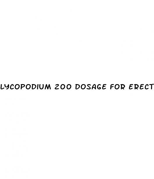 lycopodium 200 dosage for erectile dysfunction