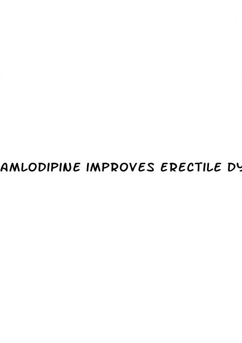 amlodipine improves erectile dysfunction