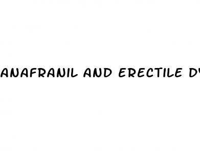 anafranil and erectile dysfunction