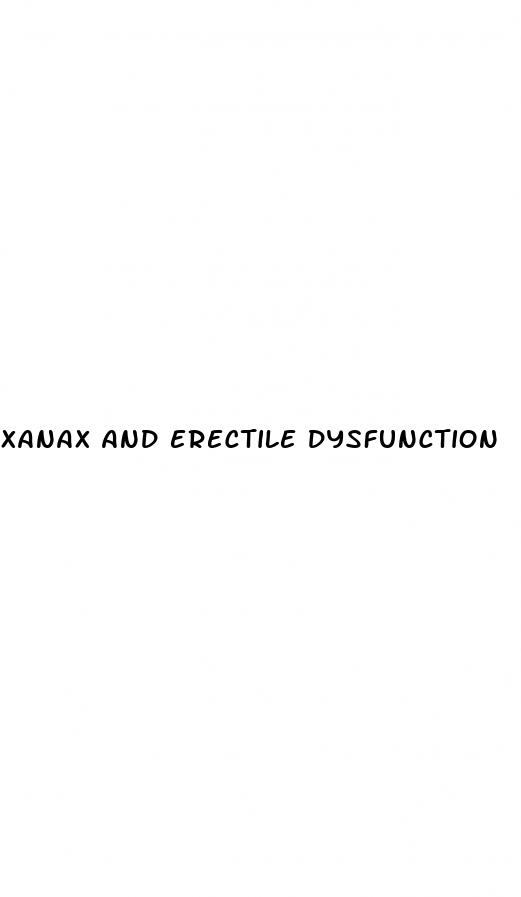 xanax and erectile dysfunction