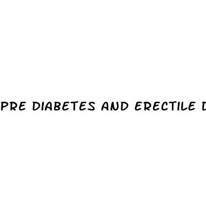 pre diabetes and erectile dysfunction