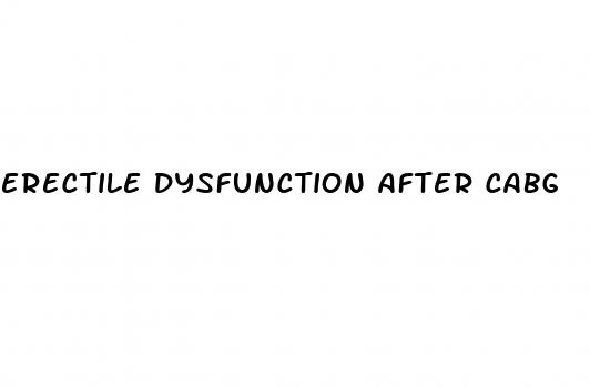 erectile dysfunction after cabg