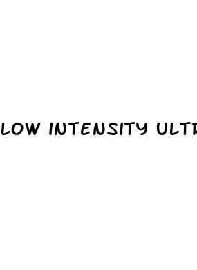 low intensity ultrasound therapy for erectile dysfunction