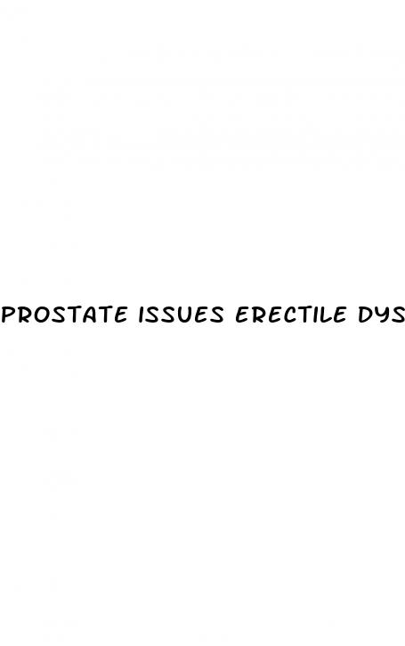 prostate issues erectile dysfunction