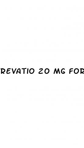 revatio 20 mg for erectile dysfunction