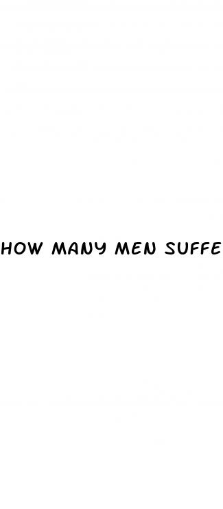 how many men suffer from erectile dysfunction