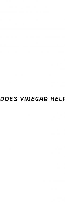 does vinegar help erectile dysfunction