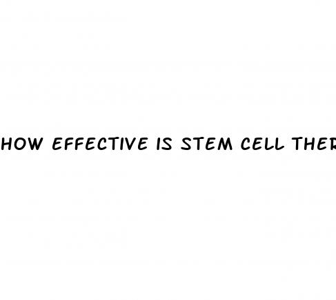 how effective is stem cell therapy for erectile dysfunction