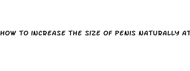 how to increase the size of penis naturally at home