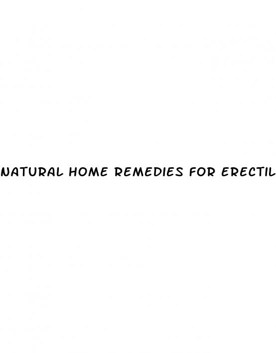 natural home remedies for erectile dysfunction